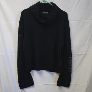 Elegant Black Cowl Neck Sweater by Express